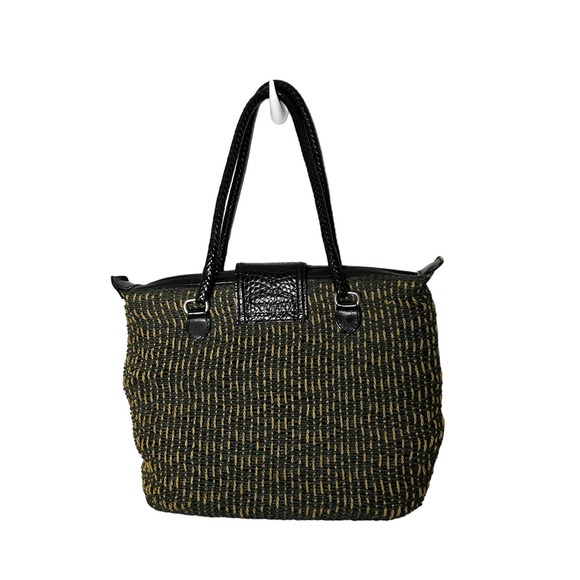 Brighton wicker‎ straw two toned/black brown shoulder bag - Picture 3 of 3